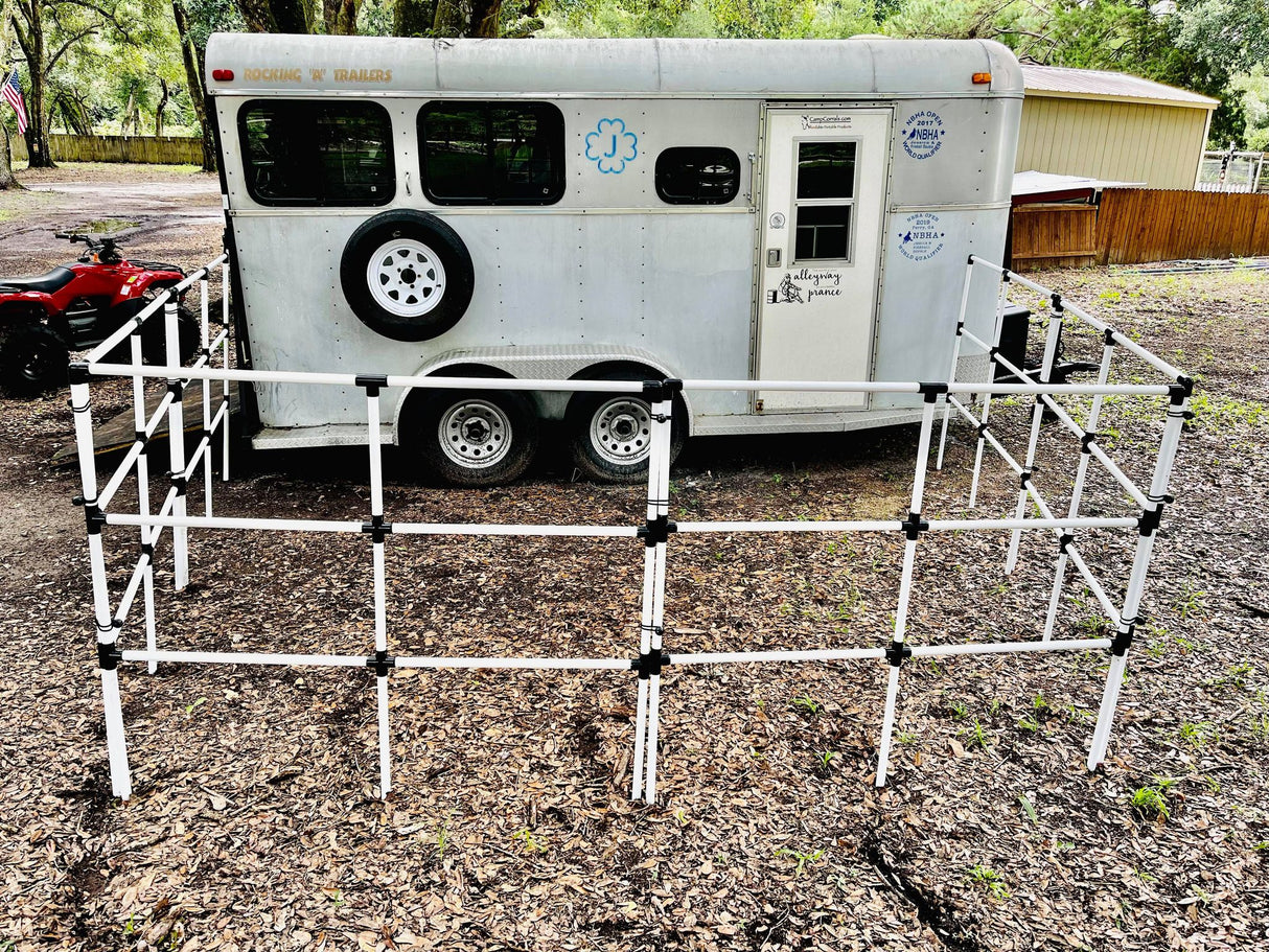 Ready Made Portable Horse Corrals: (EconoLine 6 Panels; 3 Rails)