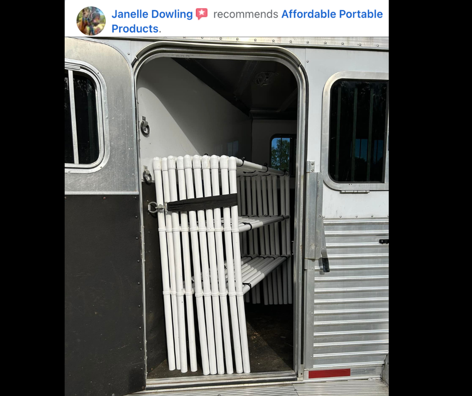 Modular Horse Corral Portable Panel Fencing: (Liberty 10 Panels; 3 Rails)