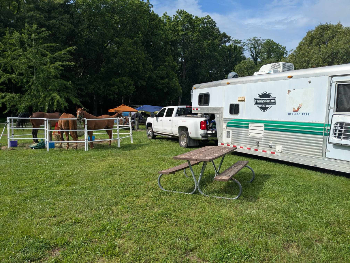 Modular Horse Corral Portable Panel Fencing: (Liberty 14 Panels; 3 Rails)