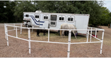 Ready Made Portable Electric Horse Corral Fencing: (Electric EconoLine 8 Panels; 2 Rails)