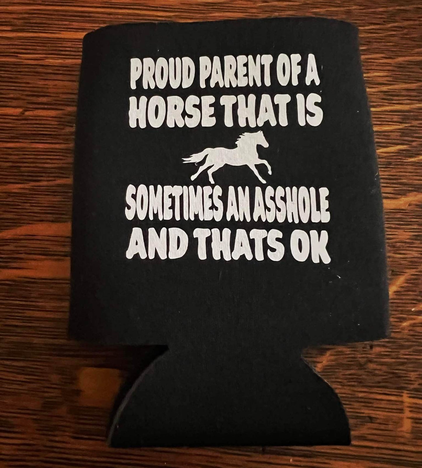 "Proud Parent of a Horse" Etched Wine Glass
