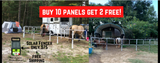 Ready Made Portable Electric Horse Corral Fencing: (Electric EconoLine 12 Panels; 2 Rails)