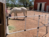 Ready Made Portable Electric Horse Corral Fencing: (Electric EconoLine 8 Panels; 2 Rails)