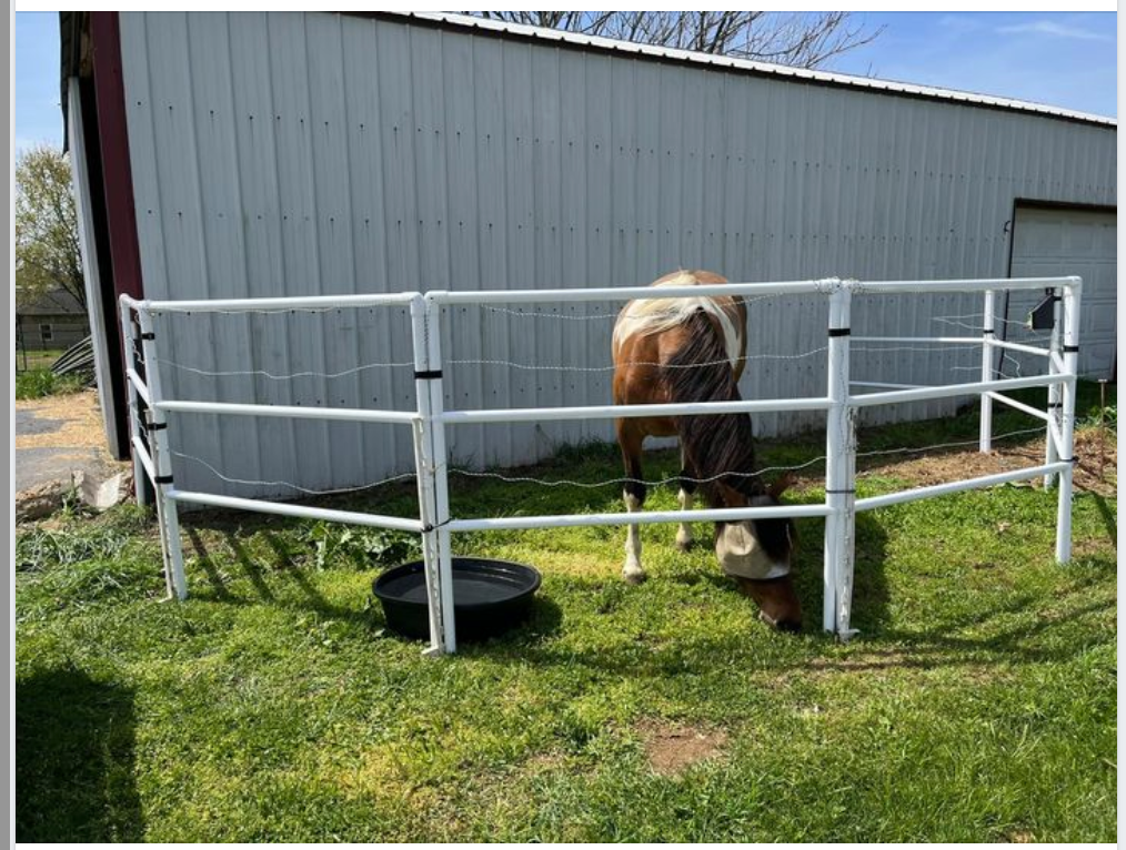 Modular Horse Corral Portable Panel Fencing: (Liberty 8 Panels; 3 Rails)